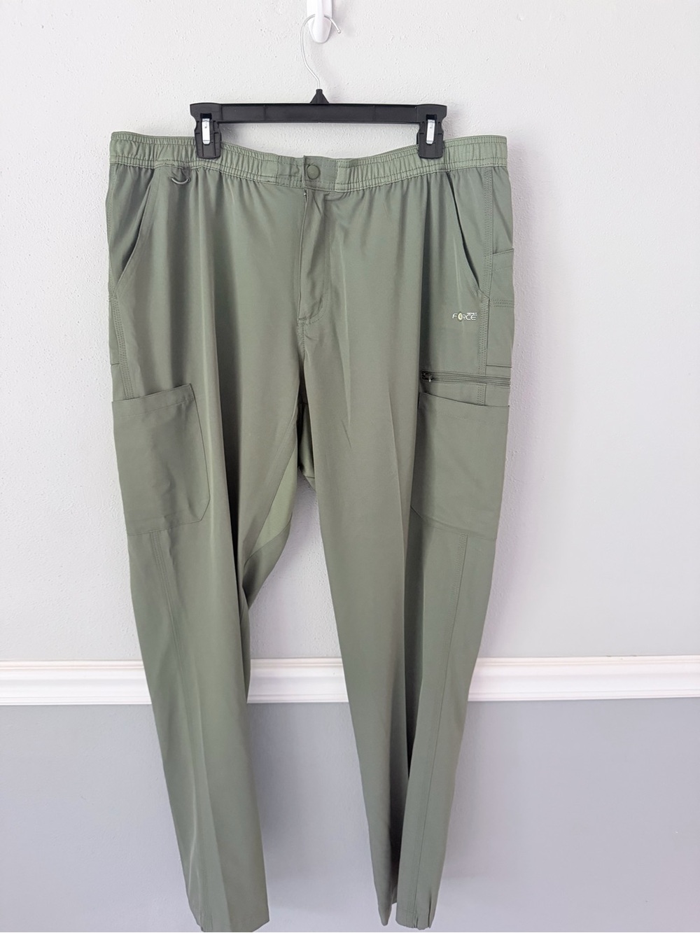 Carhartt Men's Sage Green Cargo Pants - Elastic Waist